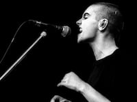 Sinead O'Connor performing on Rock Torhout, in Torhout, Belgium in 1990.