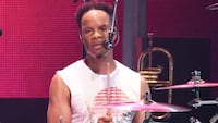 John Paris of Earth Wind And Fire performs at Verizon Wireless Amphitheater on August 19, 2017, in Alpharetta, Georgia.