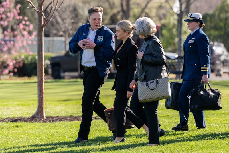 Elon Musk, Karoline Leavitt, and Susie Wiles.