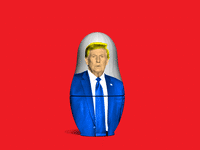 Alt: A gif of a Trump Russian doll opening up to reveal a Putin doll
