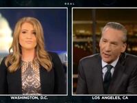 Bill Maher and Trump legal adviser Jenna Ellis on HBO's REAL TIME WITH BILL MAHER.