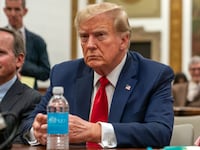 Former U.S. President Donald Trump attends his trial in New York State Supreme Court.
