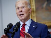 U.S. President Joe Biden speaks from the Roosevelt Room of the White House on May 02, 2024 in Washington, DC. Biden spoke about recent protests across the United States on college campuses