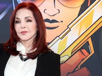 Priscilla Presley attends a photocall for "Agent Elvis"