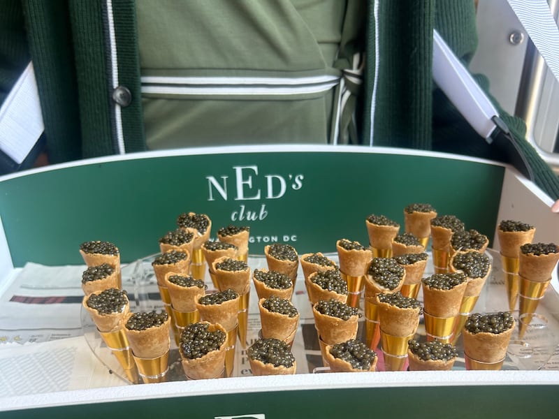 Caviar in cones. Ned's Club Washington DC