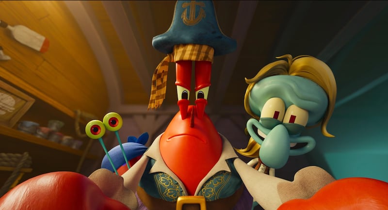 Gary, Mr Krabs and Squidward