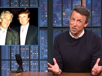 Late Night with Seth Meyers, Meyers talking about the Trump/Epstein scandal