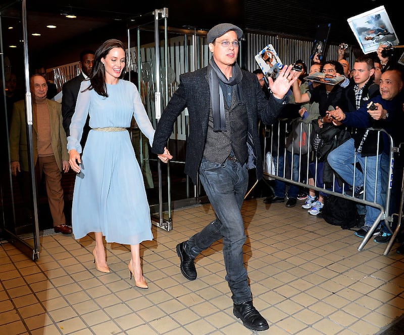 Angelina Jolie and Brad Pitt appear in New York City in 2015, just months before filing for divorce.