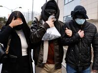 Alexander Smirnov, center, a confidential human source with the FBI, leaves the Lloyed George U.S. Courthouse, on Tuesday, Feb. 20, 2024, in Las Vegas. Smirnov is accused of falsely stating that executives with the Ukrainian energy company Burisma paid Hunter and Joe Biden $5 million each in 2015 or 2016. (Bizuayehu Tesfaye/Las Vegas Review-Journal/Tribune News Service via Getty Images)
