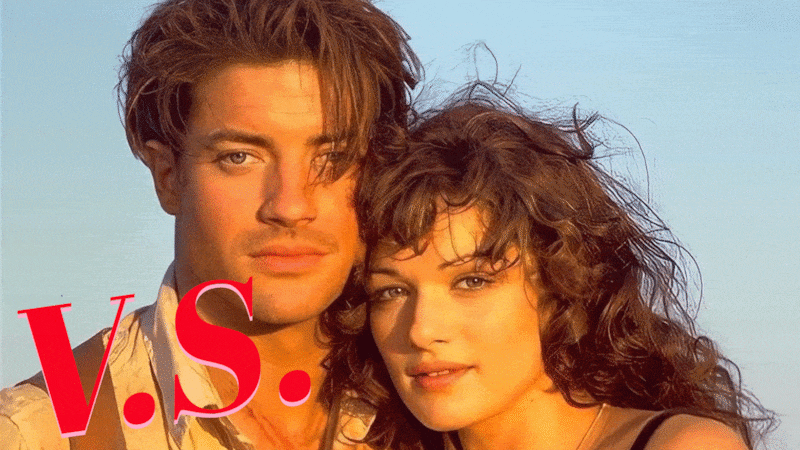Brendan Fraser as Rick O'Connell an Rachel Weisz as Evelyn Carnahan in The Mummy (1999)