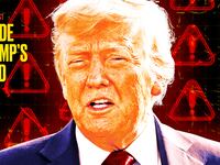 A photo illustration of Donald Trump Inside Trump's Head podcast "Cognitive Decline SOS."