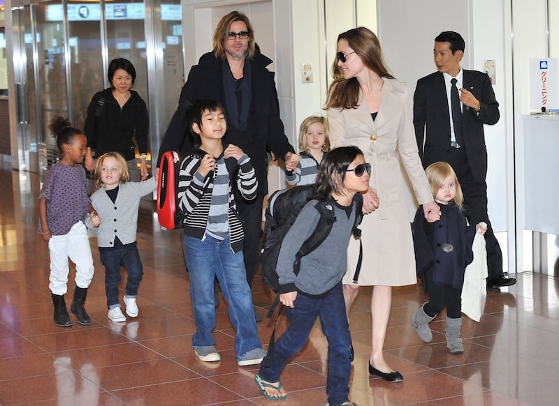 Brad Pitt and Angelina Jolie share six children. Pictured in Tokyo, Japan, in 2011.