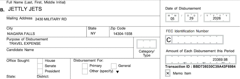 FEC disclosure/Rob Bresnahan campaign