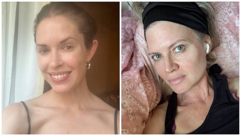 Alexandra Engel and Randi Newton, who stopped using cleanser on their faces and love the results.