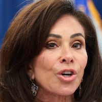 Attorney for the District of Columbia Jeanine Pirro speaks during a press conference at the U.S. Attorney's Office for the District of Columbia on July 02, 2026 in Washington, DC. Pirro announced that former Olympic canoeist David Hearn has been indicted by a grand jury on charges related to alleged vandalism of the Lincoln Memorial Reflecting Pool.
