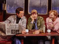 A photo including Colin Donnell, Ian Shaw, and Alex Brightman from the Broadway show The Shark is Broken