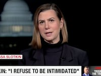 A screenshot of Elissa Slotkin being interviewed on MS NOW.