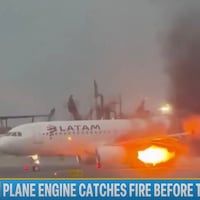 LATAM Airlines Flight LA2302 caught fire moments before takeoff.