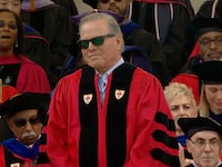image of David Zaslav at Boston University graduation ceremony