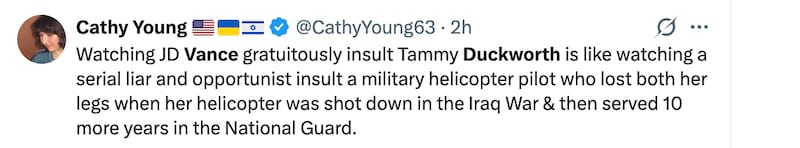 Vance's callous comment struck a nerve.
