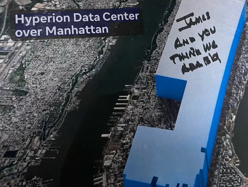 Data center over Manhattan.
