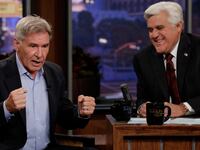 Jay Leno and Harrison Ford