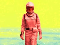 A photo illustration of Rebecca Ferguson in Silo season 2.