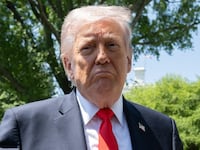 US President Donald Trump speaks with the media prior to departing from the South Lawn of the White House in Washington, DC, May 1, 2026. Trump is going to Florida to speak at an event at The Villages and to attend the Forum Club of the Palm Beaches dinner. (Photo by SAUL LOEB / AFP via Getty Images)