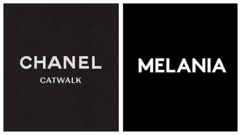 The cover of Chanel Catwalk, left, and Melania, right.