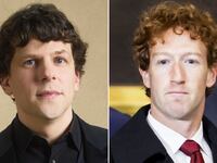 Jesse Eisenberg and Mark Zuckerberg.