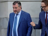 Ted Cruz leaves the Capitol building in Washington, D.C.