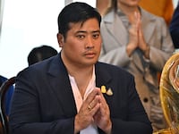 Vacharaesorn Vivacharawongse (C), the second-eldest son of Thai King Maha Vajiralongkorn, in 2023