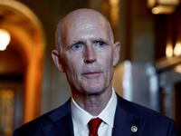 Rick Scott (R-FL) attends the weekly Republican policy luncheon at the U.S. Capitol
