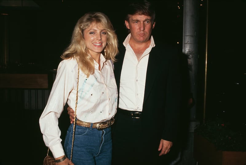 Marla Maples and Donald Trump.