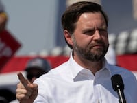 Republican U.S. vice presidential nominee Senator JD Vance speaks at Tucson Speedway in Tucson, Arizona, U.S. October 9, 2024