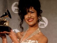 Selena Quintanilla-Perez poses with her Grammy Award at Radio City Music Hall, New York, New York, March 1, 1994.