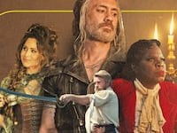 A photo illustration of Minnie Driver, Taika Waititi, Rhys Darby, and Leslie Jones in ‘Our Flag Means Death’