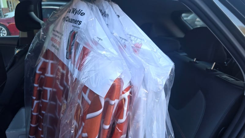Dry-cleaned brick suits.