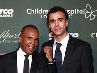 Sugar Ray Leonard and Daniel Leonard attend the Children's Hospital Los Angeles Gala 2024 at JW Marriott LA Live on October 05, 2024 in Los Angeles, California.