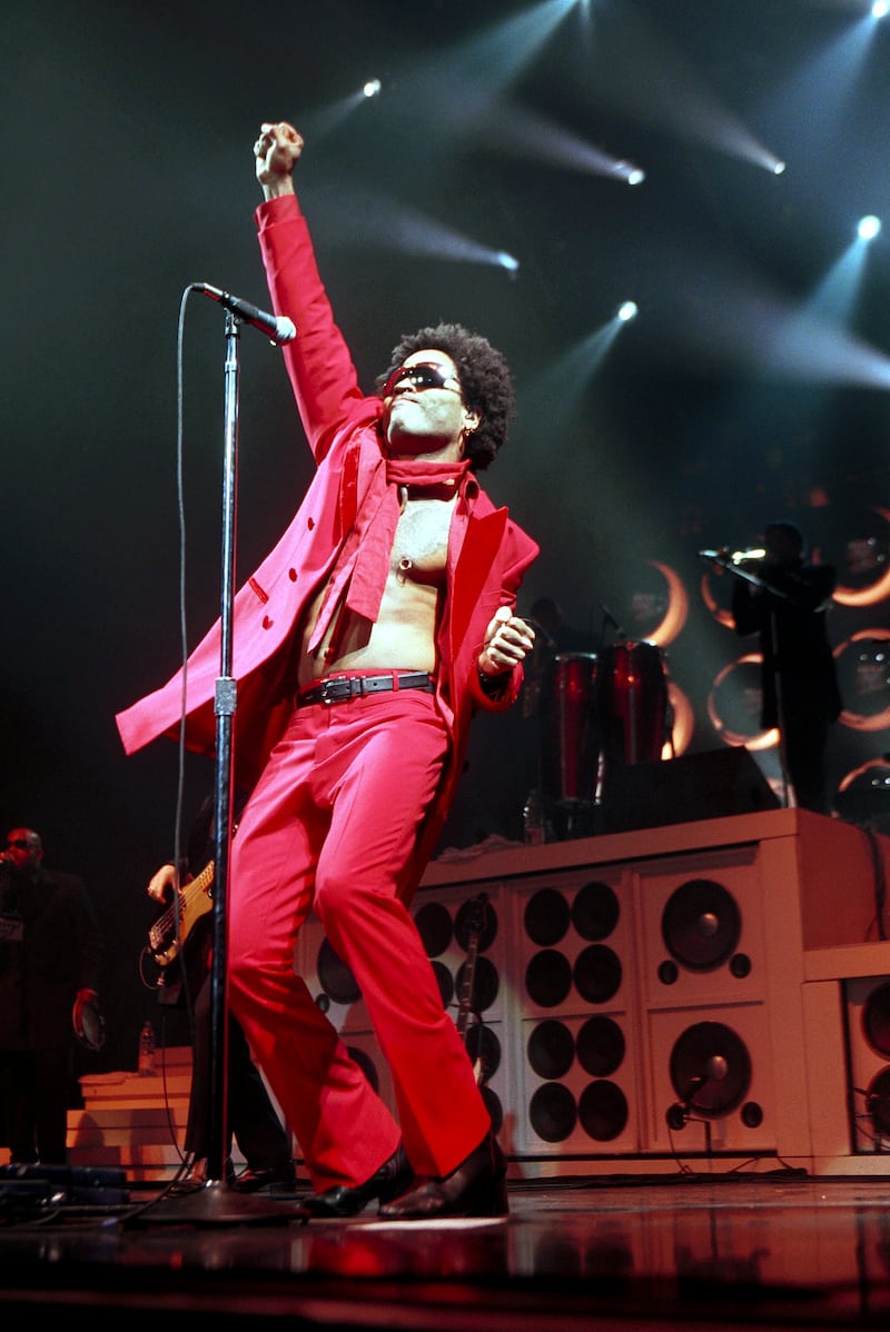 Lenny Kravitz performing in Paris, France, on June 30, 1999, when he was 35.