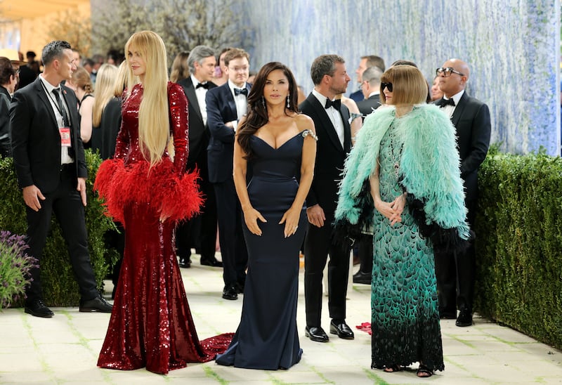 Lauren Sánchez was serving as honorary chair of the 2026 Met Gala. She watched the opening number with co-chairs Nicole Kidman and Anna Wintour.