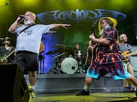 Kyle Gass (L) and Jack Black of Tenacious D