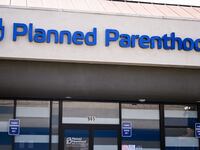 Planned Parenthood signage outside of a health care clinic.