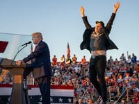 Donald Trump (left) and Elon Musk.