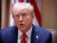 President Donald Trump speaks during a Cabinet meeting at the White House on February 26, 2025 in Washington, DC.