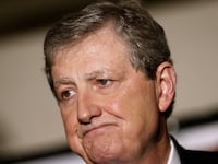 Senator John Kennedy at an election party.