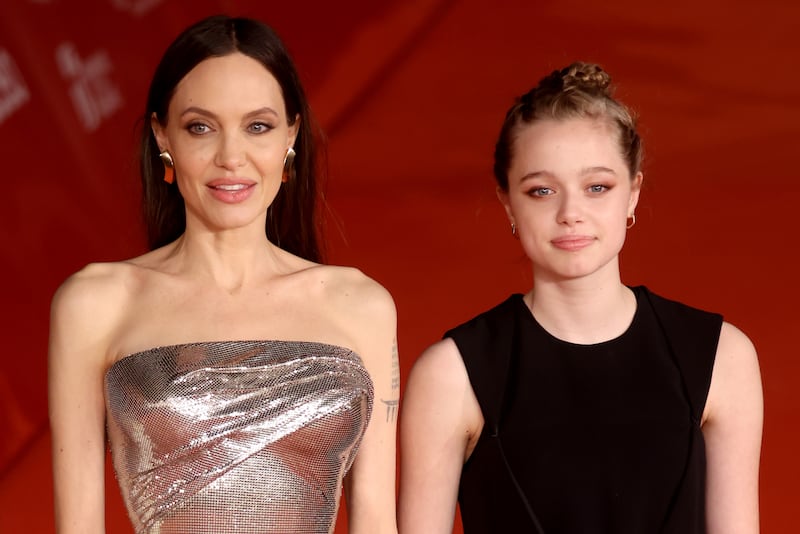 Angelina Jolie (L) and Shiloh Jolie (R)