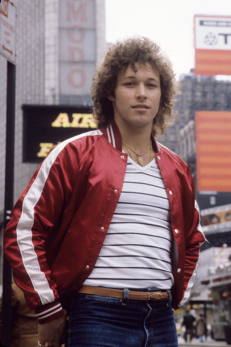 Canadian hockey player Ron Duguay of the New York Rangers poses for a portrait on the streets of New York City in 1980.