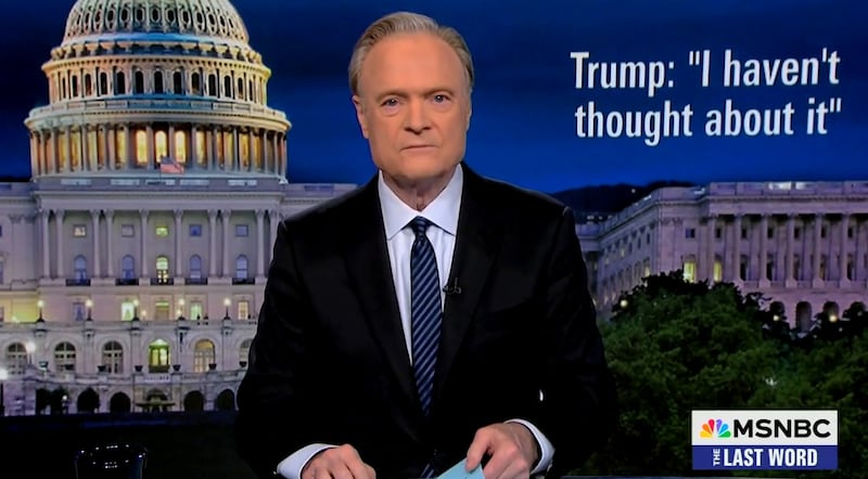 Lawrence O'Donnell speaking on his MSNBC show "The Last Word. "