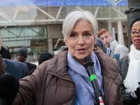 Jill Stein, 2016 Green Party candidate for U.S. president, holds a rally and protest against stopping the recount of election ballots